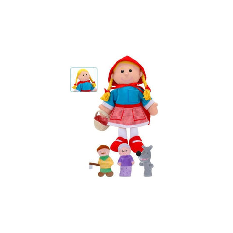 Tellatale Little Red Riding Hood Hand Puppet Set with Finger Puppets-Stuffed Toys-Calming & Anxiety,communication,Fiesta Crafts,Helps With,Imaginative Play,Neuro Diversity,Primary Literacy,Puppets & Theatres & Story Sets-Learning SPACE