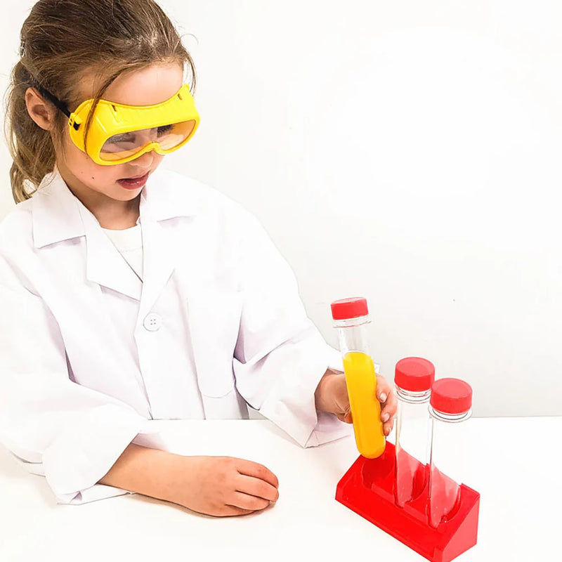 Test Tubes in a Rack - Multicoloured Science Fun (Available in Sets of 3 or 6), Learning SPACE