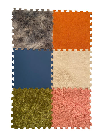 Textured Puzzle Floor Tiles - Set of 6, Learning SPACE