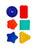 Textured Silicone Tactile Shapes - 6pk of Sensory Fun, Learning SPACE