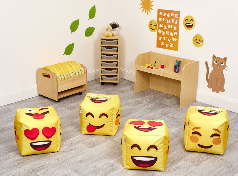 The Emotions Seat Cubes, Set of 4 Learning SPACE