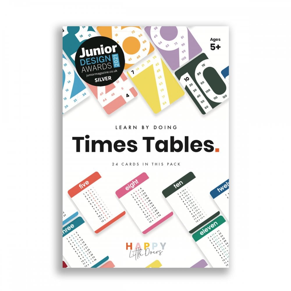 Times Tables Flashcards - Happy Little Doers, Learning SPACE