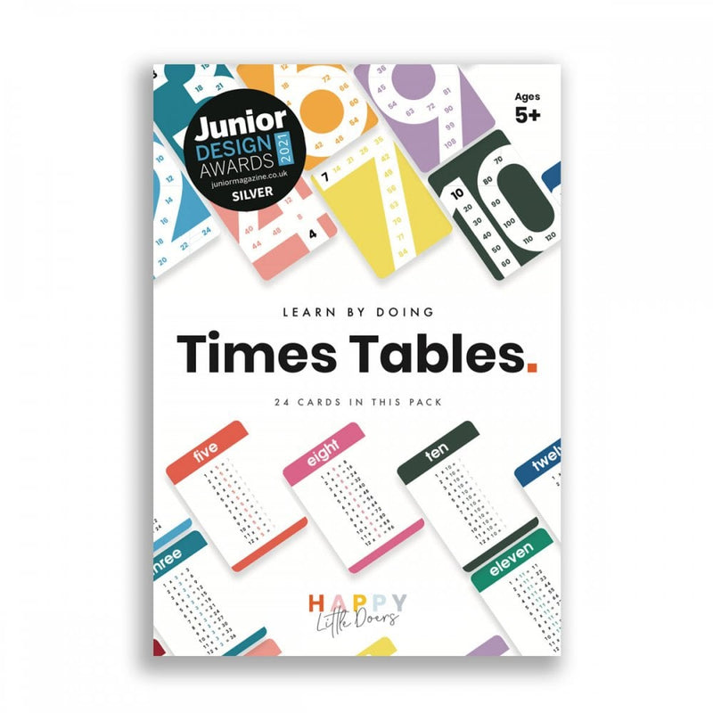 Times Tables Flashcards - Happy Little Doers, Learning SPACE