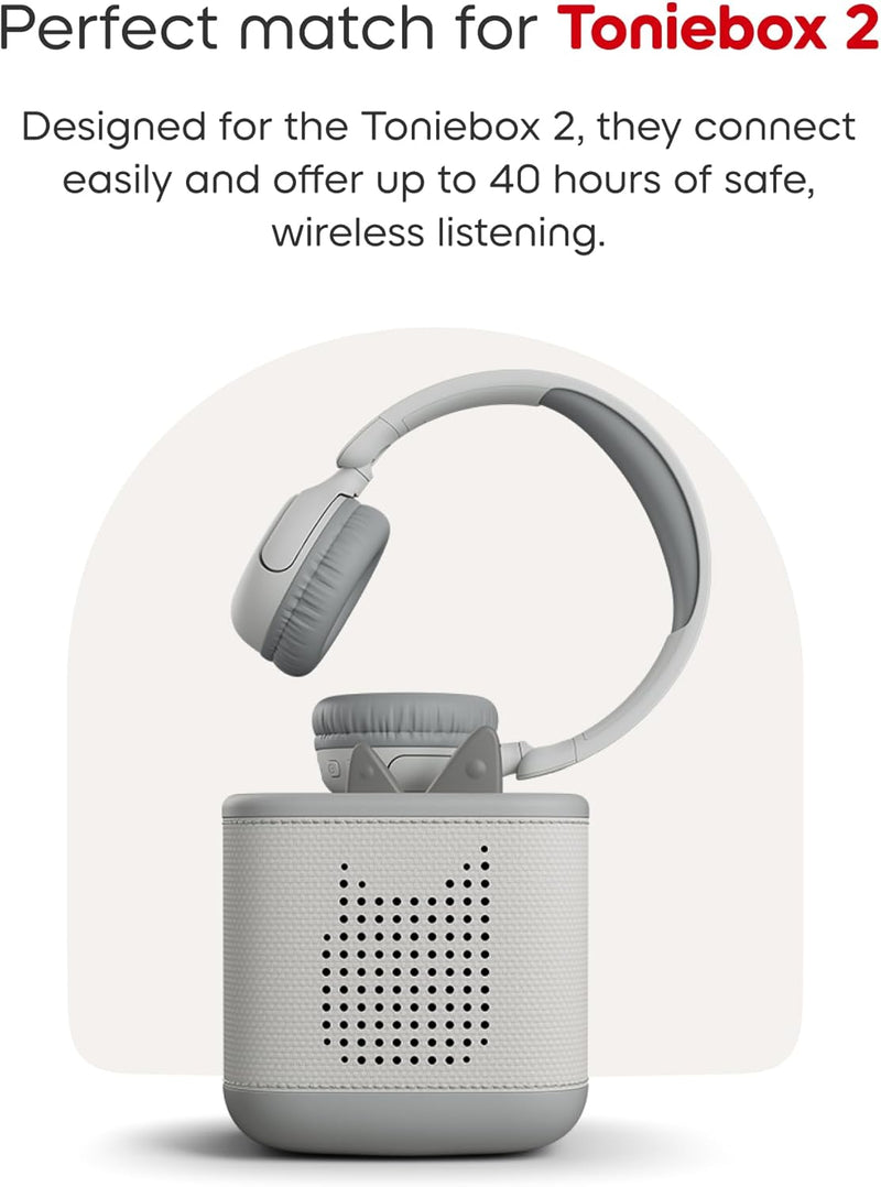 Toniebox 2 Bluetooth Headphones - Moon Grey, Learning SPACE