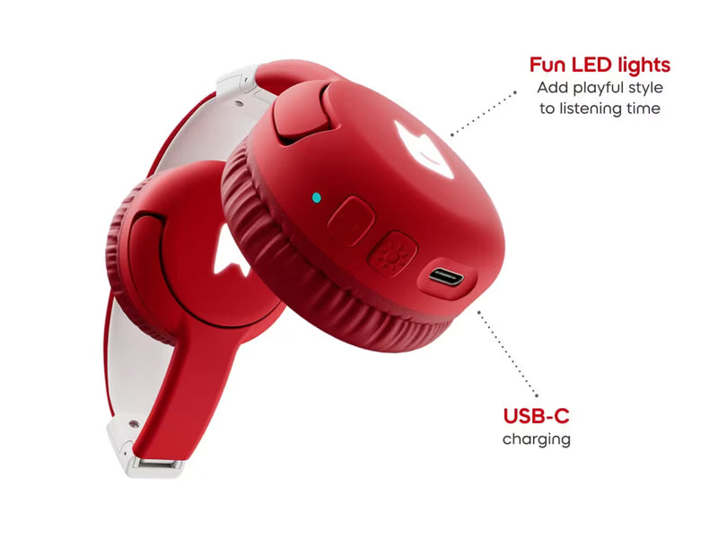 Toniebox 2 Bluetooth Headphones - Sunset Red, Learning SPACE