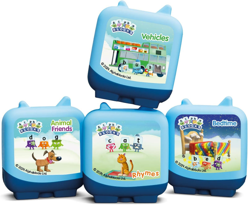 Set of four Alphablocks Clever Pocket Tonies: Vehicles, Animal Friends, Rhymes and Bedtime