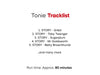 Enchanted Bedtime Stories track-list graphic with selected story titles and an approximate 80-minute running time
