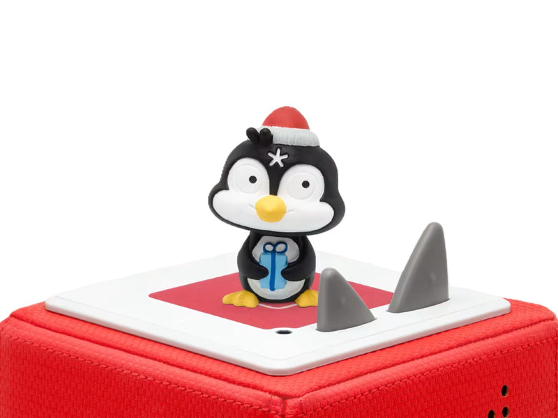 Christmas Songs and Carols penguin Tonie on a red Toniebox, sold separately