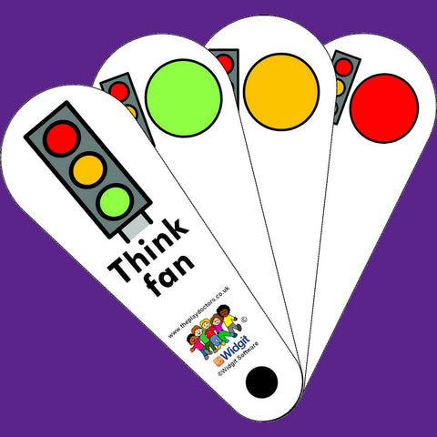 Traffic Light Think Fan-Additional Need,Calmer Classrooms,Calming & Anxiety,communication,Fans & Visual Prompts,Helps With,Neuro Diversity,Play Doctors,Primary Literacy,PSHE,Social Emotional Learning,Social Stories & Games & Social Skills,Stock-Learning SPACE