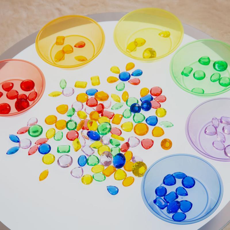 Translucent Colour Jewels - Pk144, Learning SPACE