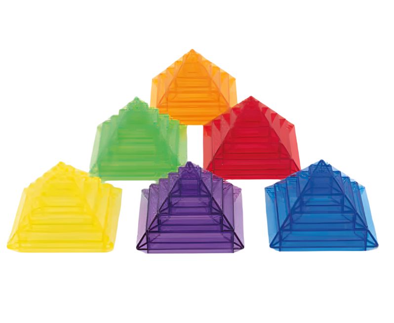 Translucent Pattern Builders Translucent Colour Pyramid Builder - Pack Of 30