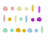 Translucent Junior Rainbow Pebbles® - Pk36, Learning SPACE