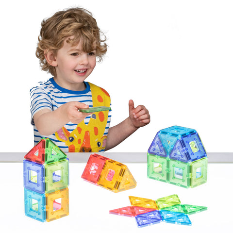 Translucent KinderMag Starter Set-Dropship,Engineering & Construction,Gifts For 1 Year Olds,Light Box Accessories,Polydron,S.T.E.M,Visual Sensory Toys-Learning SPACE