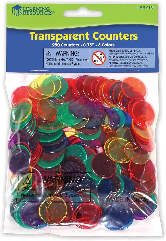 Transparent Counters (Set of 250), Learning SPACE