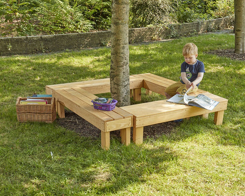 Tree Hugger Benches - Seat Around Set (4Pk)-Children's Wooden Seating,Cosy Direct,Cosy Outdoor,Forest School & Outdoor Garden Equipment,Outdoor Furniture,Outdoor Seating,Seating,Toddler Seating-Learning SPACE
