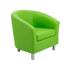 Tub Armchair with Metal Feet, Lime PU Learning SPACE