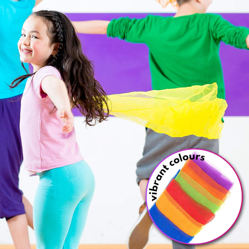 Tub of 10 Multi-colour Dance Scarves, Learning SPACE