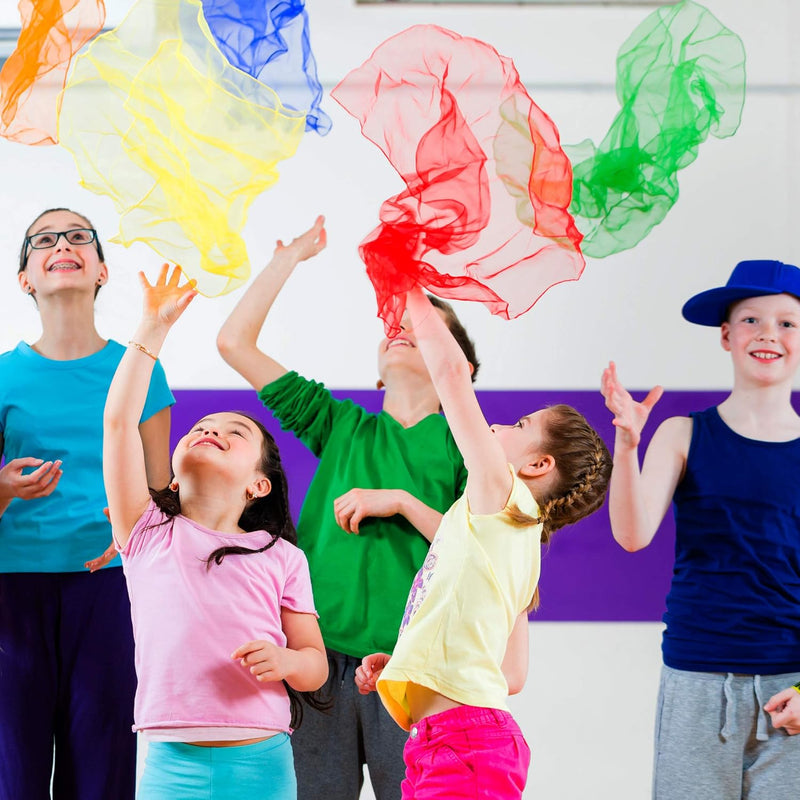 Tub of 10 Multi-colour Dance Scarves, Learning SPACE