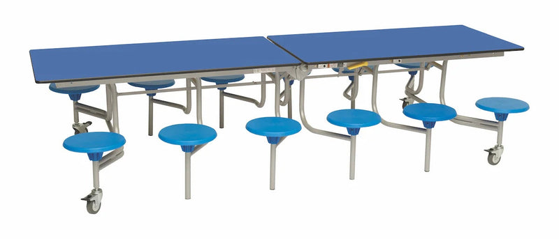 Twelve Seat Rectangular Mobile Folding Table - Suitable for age group 11 years to adult, Royal Blue Learning SPACE