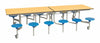 Twelve Seat Rectangular Mobile Folding Table - Suitable for age group 7 – 11 years, Maple Blue Learning SPACE