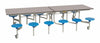 Twelve Seat Rectangular Mobile Folding Table - Suitable for age group 7 – 11 years, Grey Fleck Blue Learning SPACE