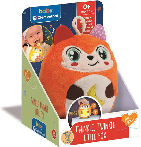 Twinkle Twinkle Little Fox Cuddly Night Light-Baby & Toddler Gifts,Baby Sensory Toys,Baby Soft Toys,Baby Toys,Clementoni,Comfort Toys,Night Light,Plush-Learning SPACE