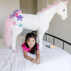 Unicorn Lifelike Plush Stuffed Animal-Calming & Anxiety,Calming and Relaxation,Christmas,Christmas 2024,Comfort Toys,Dinosaurs. Castles & Pirates,Games & Toys,Plush-Learning SPACE