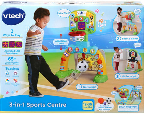 VTech 3-in-1 Sports Centre-Additional Need,Baby & Toddler Gifts,Calmer Classrooms,Christmas,Christmas 2024,Exercise,Gifts For 1 Year Olds,Gifts For 2-3 Years Old,Gross Motor and Balance Skills,Helps With,Stock,VTech-Learning SPACE