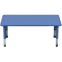 Valencia Adjustable Rectangle Table Blue 40cm-60cm-Classroom Table,Height Adjustable,Metal,Rectangular,Table,Tables,Valencia-Learning SPACE