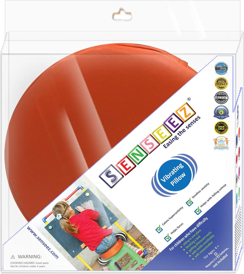 Vibrating Orange Circle Pillow Cushion, Learning SPACE