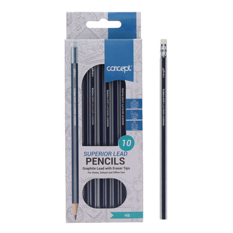 Wallet of 10 HB Rubber Tipped Pencils by Proscribe, Learning SPACE
