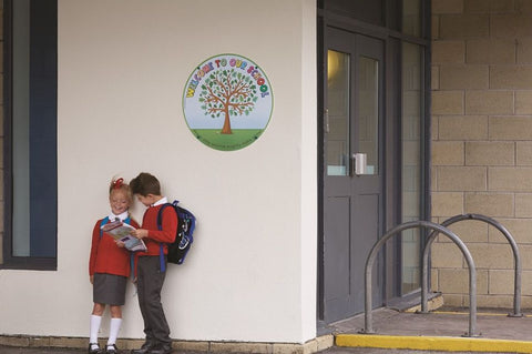 Welcome - Tree Outdoor Sign-Back To School,Calmer Classrooms,Classroom Displays,Dropship,Forest School & Outdoor Garden Equipment,Helps With,Inspirational Playgrounds,Playground Equipment,Playground Wall Art & Signs,Seasons,Stock-Learning SPACE