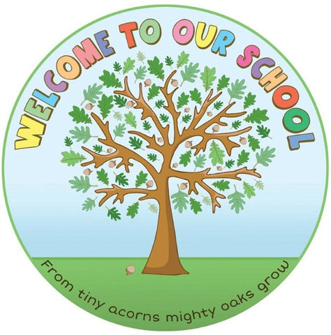 Welcome - Tree Outdoor Sign-Back To School,Calmer Classrooms,Classroom Displays,Dropship,Forest School & Outdoor Garden Equipment,Helps With,Inspirational Playgrounds,Playground Equipment,Playground Wall Art & Signs,Seasons,Stock-Learning SPACE
