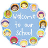 Welcome to Our School - Faces Circle Sign, Learning SPACE