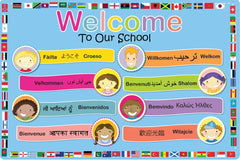 Welcome to Our School - Languages Outdoor Sign, Learning SPACE