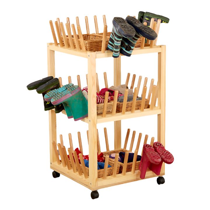 Welly Boot Storage Trolley - 3 Shelves, Learning SPACE