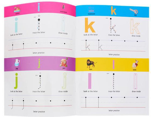 Wipe Clean Activity Book - Alphabet Lower Case Letters-Dyslexia,Early Years Books & Posters,Eco Friendly,Learn Alphabet & Phonics,Learning Difficulties,Ormond,Primary Literacy,Primary Travel Games & Toys,Stock-Learning SPACE