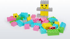 Wise Big Block Building Set-Building Blocks,Engineering & Construction,Gifts For 6-12 Months Old,Maths,Matrix Group,Playlearn,Primary Maths,S.T.E.M,Shape & Space & Measure,Stacking Toys & Sorting Toys,Tactile Toys & Books-Pastel Colours-BB042P-Learning SPACE