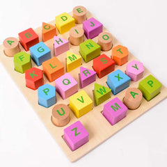 Wooden Alphabet in tray, Learning SPACE