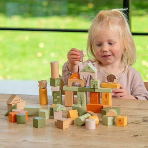 Wooden Blocks Forest Friends Building Set (50 Pieces), Learning SPACE