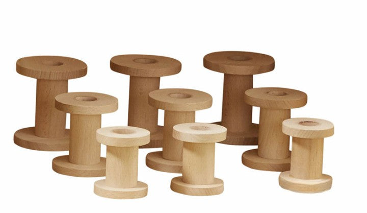Wooden Bobbins (9Pk), Learning SPACE