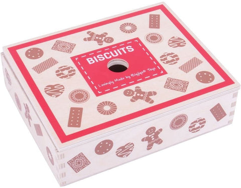 Wooden Box Of Biscuits for Tea Parties - Play Food-Bigjigs Toys,Gifts For 2-3 Years Old,Imaginative Play,Kitchens & Shops & School,Play Food,SCOTEXCEL,Speaking & Listening,Stock,Wooden Toys-Learning SPACE