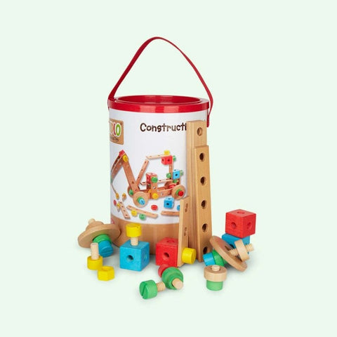 Wooden Construction Set with Tools-Additional Need,Early years Games & Toys,Engineering & Construction,Farms & Construction,Fine Motor Skills,Games & Toys,Helps With,Imaginative Play,S.T.E.M,Tidlo Toys,Wooden Toys-Learning SPACE