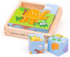 Wooden Dinosaur Cube Puzzle-2-12 Piece Jigsaw,Bigjigs Toys,Dinosaurs. Castles & Pirates,Down Syndrome,Games & Toys,Gifts For 2-3 Years Old,Imaginative Play,SCOTEXCEL,Sound. Peg & Inset Puzzles,Stock-Learning SPACE