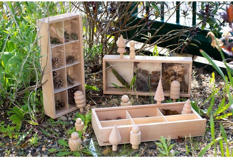 Wooden Discovery Boxes Montessori Sorting & Sensory Play Pk3, Learning SPACE
