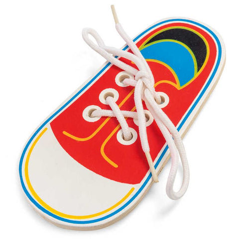 Wooden Lacing Shoe-Fine Motor Skills,Gifts For 3-5 Years Old,Lacing,Life Skills-Learning SPACE