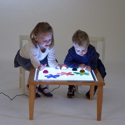 Wooden Light Table-Calming & Anxiety,Dropship,Light Box Accessories,Light Boxes,sensory activity,Sensory Light Up Toys,Sensory Processing Disorder,Sensory Seeking,TickiT,Visual Sensory Toys-Learning SPACE