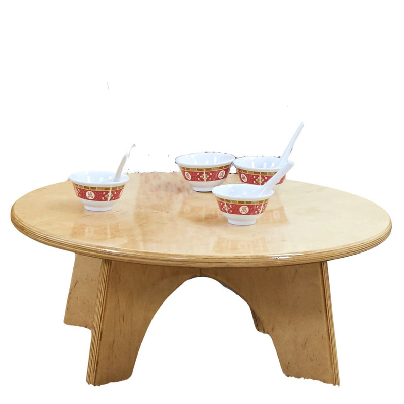 Wooden Low Round Table, Learning SPACE