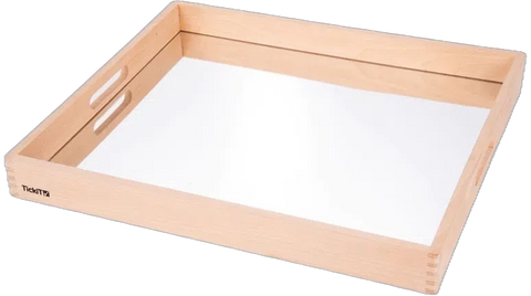 Wooden Mirror Tray-AllSensory,Forest School & Outdoor Garden Equipment,SCOTEXCEL,Sensory Mirrors,Stock,TickiT,Visual Sensory Toys-Learning SPACE