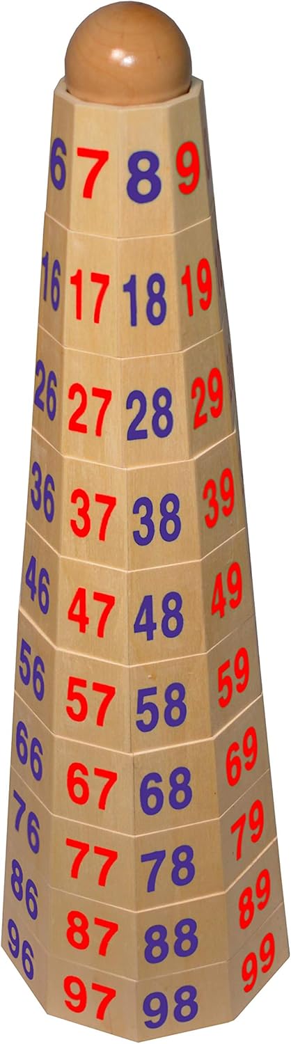 Wooden Number Stackable Tower, Learning SPACE